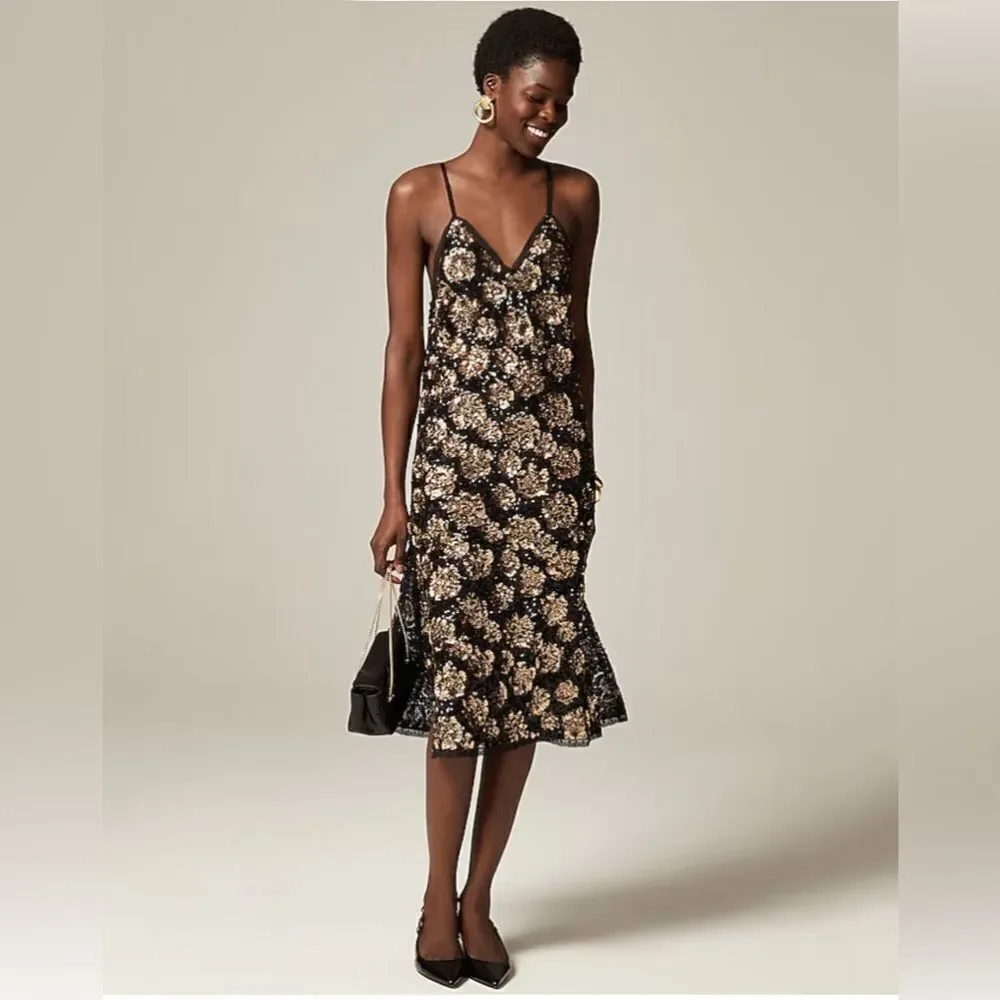 NWT J CREW Collection sequin slip dress
